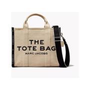 Beige Tote Bag med Sort Kant