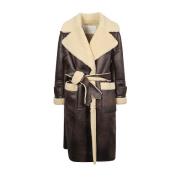 Vendbar Eco Shearling Polyester Jakke Brun