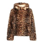 Leopard Print Pelsfrakke