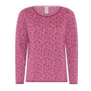 Dahlia Pink Jacquard Stitch Sweater