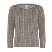 Plettet O-Neck Pullover Sandstone