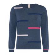 Stribet Pullover Indigo Bluse