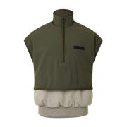 Nylon Fleece Mockneck Vest