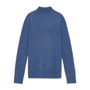 Strikket Mock Neck Sweater Bering Sea