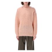 Pink Beige Strikvarer Børstet Super Kid Mohair