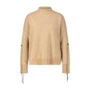 Merino Turtleneck Sweater med Broderi