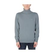 Grøn Bomuld Turtleneck Sweater