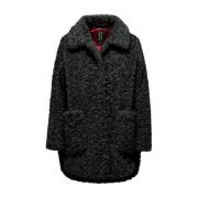 Sherpa Fleece Frakke med Trykknapper