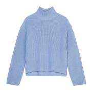 Turtleneckstrikket sweater løs