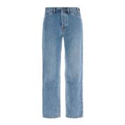 Justerbar Talje Slim Fit Jeans i Distressed Denim