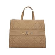 Elegant Brun Shopper Taske