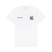 Yankees Logo Print Hvid T-Shirt