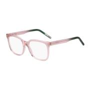 Multifarvede Acetatrammer med pink urskive