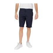 Blå Bomuld Bermuda Shorts