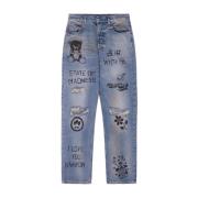 Sketch Effekt Regular Fit Denim Jeans