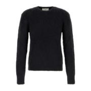 Stretch mohair blanding sort sweater