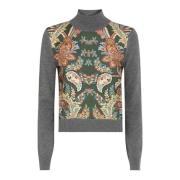 Blomstret Paisley Uld-Kashmir Sweater