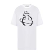 Stencil Orb Hvid T-shirt Oversize