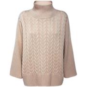 Pink Cable Strik Cashmere Sweater