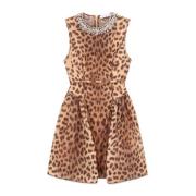 Animalier Linned Silke Mini Kjole