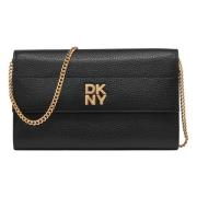 Rosa Læder Clutch Taske