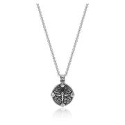 Men's Necklace with Silver Compass