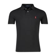 Sort kortærmet poloshirt