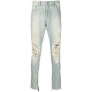 Broderede Ripped Skinny Jeans