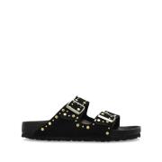 Sort Ruskind Studded Slip-On Sko