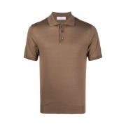 Silke Polo Shirt i Byg Brown