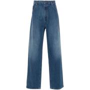 Pudderblå Denim Jeans Tapered Ben