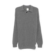 Ribstrik Polo Sweater