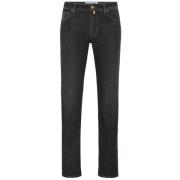 Super Slim Sort Bomuld Jeans