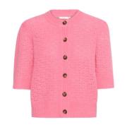 Kortærmet Strik Cardigan French Rose