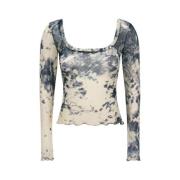 Appaloosa Print Mesh Top