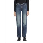 Mid Rise Straight Fit Jeans