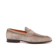 Suede Slip-On Loafers med Mandelformet Tå