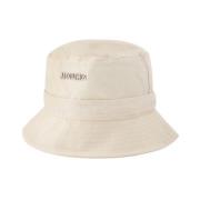 Beige Bomuld Bucket Hat - Streetwear