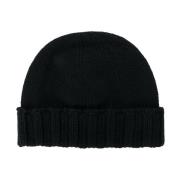 Sort Cashmere Strik Hue Hat