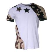 Camouflage Stars Crew Neck T-shirt