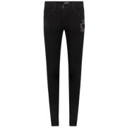 Skinny Jeans med broderet logo