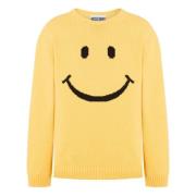 Gul Crew Neck Sweater med Logo