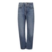 Højtaljede straight leg jeans