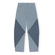 Højtaljede buede ben denim jeans