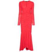 Mesh Maxi Kjole i High Risk Red