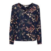 Amber Bluse Top med V-Hals