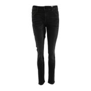 Skinny Mid Rise Jeans Grå Kvinder