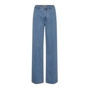 Mid-rise Carisw Jeans Lys Denim Blå