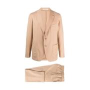 Beige Uld-Blazer med Broche Detalje