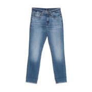 Indigo Blue Klassiske Fem-Lomme Jeans